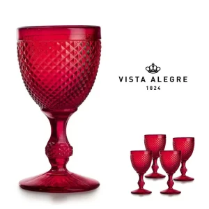 VISTA ALEGRE CALICE VA BICOS VERMELHO CONJ.4 28CL VIDRO
