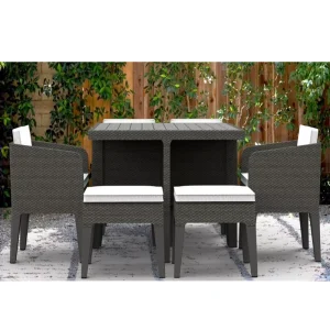 CONJUNTO 233140 COLUMBIA 7 PEÇAS CASTANHO