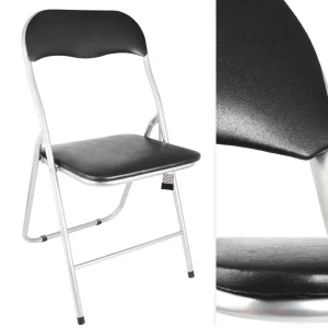 CADEIRA 20924 PRETA ALMOFADADA 44X45X79CM DOBRAVEL