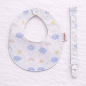 Pack Babete e Prende Chupetas Nuvens