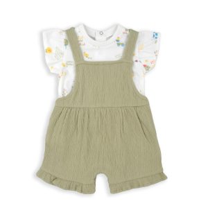 Babybol Conjunto 2 Peças Jardineira Caqui