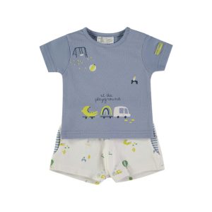 Conjunto 2 Peças Camisola Azul Babybol