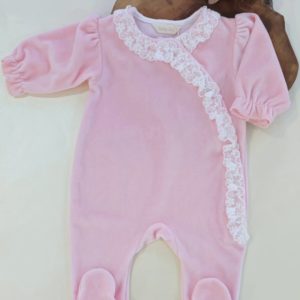 Babygrow Rosa com Renda