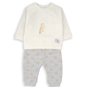 Babybol Conjunto 2 Peças Flores Cru