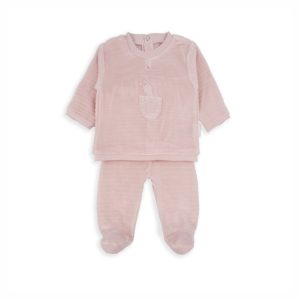 Conjunto 2 Peças de Veludo Rosa Babybol