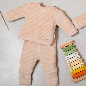 Conjunto 2 Peças de Veludo Salmão Babybol