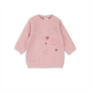 Vestido Rosa Com Corações Babybol