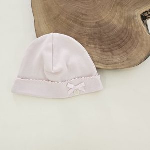 Gorro 100% Algodão Rosa Laço Babylai