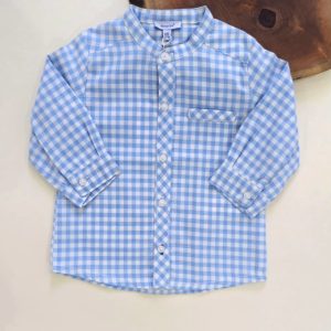 Camisa Azul Quadradinhos