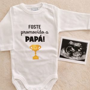 Body Branco “Foste Promovido a Papá”