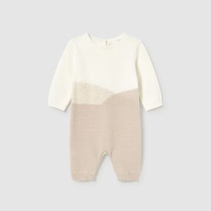 Babygrow sem pé Tricô Bege