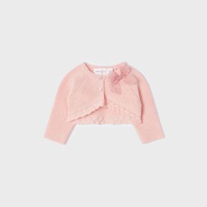 Mayoral Bolero Tricô Clássico Rosa