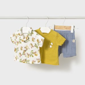Mayoral Conjunto 3 Peças Camisa Azeitona