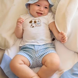 Conjunto 2 Peças com Chapéu Riscas Azul Mayoral