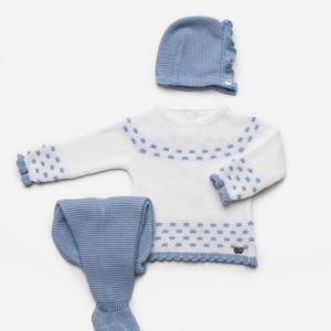 Juliana Conjunto 3 Peças Branco e Azul