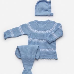 Juliana Conjunto 3 Peças Riscas Azul
