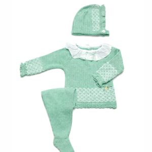 Conjunto Primeira Roupinha Verde Água Juliana