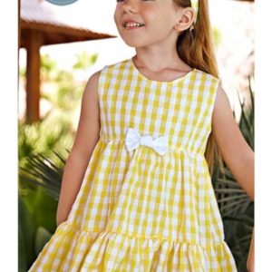 Juliana Vestido Quadrados Amarelo