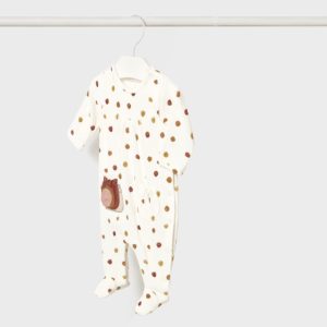 Mayoral Babygrow Aveludado Bolinhas Telha