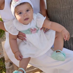 Vestido Flor Nata Aqua Mayoral